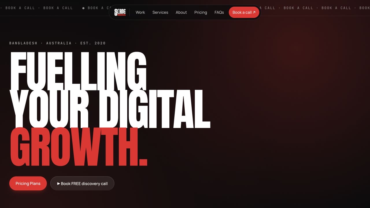 Website preview of Scane Media